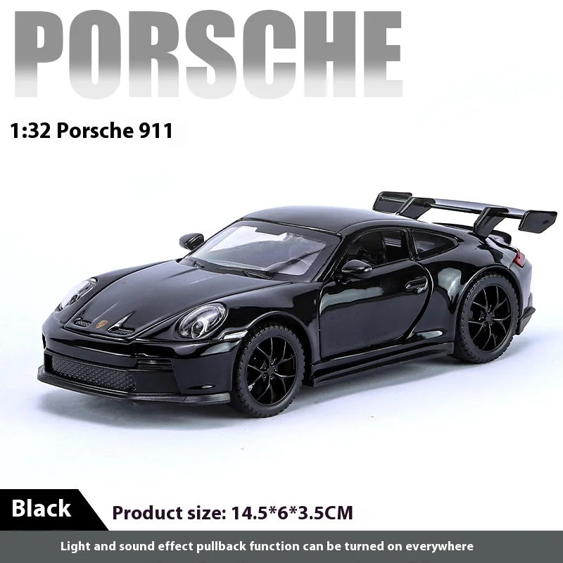 1:32 911 GT3 RS Alloy Sports Car Model Diecast Metal Racing Car Vehicles Model High Simulation Sound Light Children Toy Gift Boy