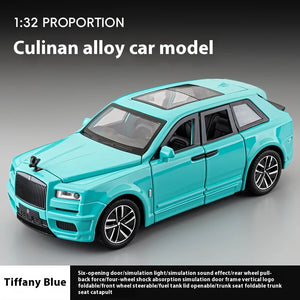 1:32 Rolls Royce Cullinan Luxury SUV Alloy Diecast Metal Model Sound Light Pull Back Toy Miniature Car Decoration Kids Toys Gift