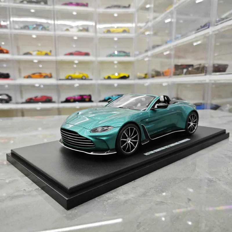 Diecast 1/18 Scale ASTON MARTIN V12 Cabriolet Simulation Resin Car Model Collectible Ornament Gift