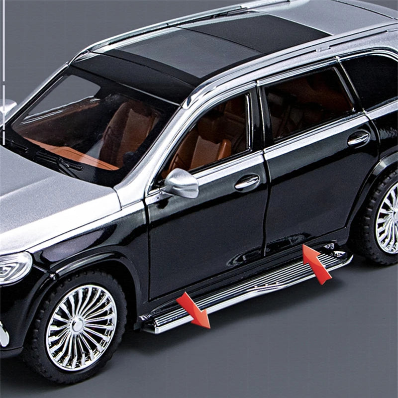 1:24 Maybach GLS GLS600 Alloy Luxy Car Model Simulation Diecasts Metal Toy Vehicles Car Model Sound and Light Childrens Toy Gift