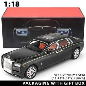 1:18 Rolls-Royce Phantom Model Car, Zinc Alloy Pull Back Toy Diecast Car with Sound and Light, Realistic Modeling Model Toy111