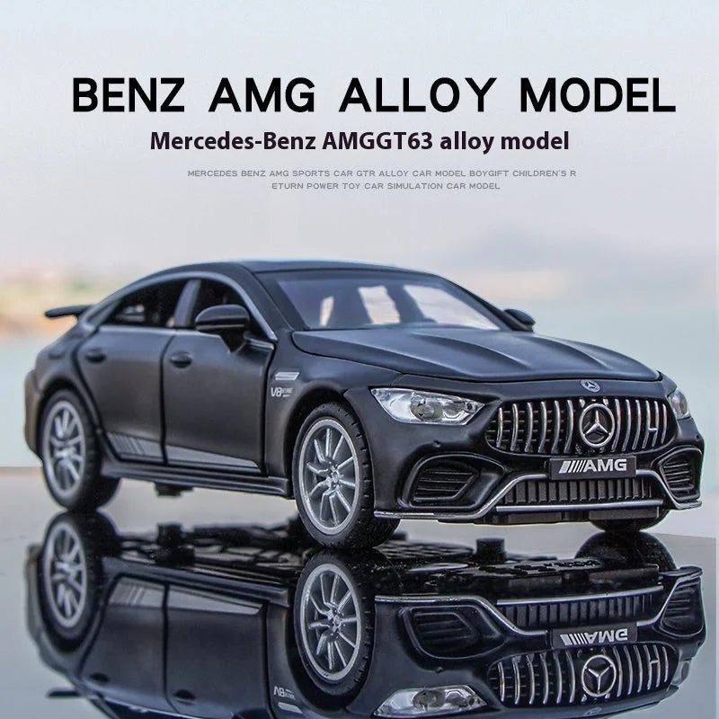 1:32 Mercedes Benz AMG GT63  Sports Car Alloy Diecast Car Model Sound Light Pull Back Toys Ornaments Gift For Children Collect