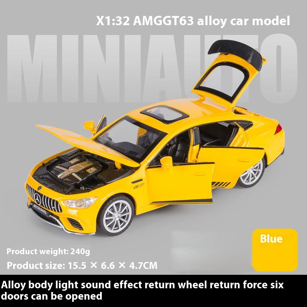 1:32 Mercedes Benz AMG GT63  Sports Car Alloy Diecast Car Model Sound Light Pull Back Toys Ornaments Gift For Children Collect