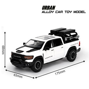 Diecast 1:32 Dodge RAM 1000 TRX Mammoth Pickup Alloy Model Car Toy Metal Casting Sound and Light Car Toys For Children Vehicle