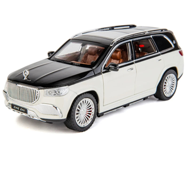 1:24 Maybach GLS GLS600 Alloy Luxy Car Model Simulation Diecasts Metal Toy Vehicles Car Model Sound and Light Childrens Toy Gift