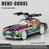 1/24 Benz 300SL Electroplated Version Alloy Car Diecast Metal Model Collect Hobby Model Ornaments Gift For Boys