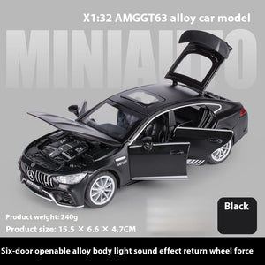 1:32 Mercedes Benz AMG GT63  Sports Car Alloy Diecast Car Model Sound Light Pull Back Toys Ornaments Gift For Children Collect