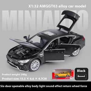 1:32 Mercedes Benz AMG GT63  Sports Car Alloy Diecast Car Model Sound Light Pull Back Toys Ornaments Gift For Children Collect