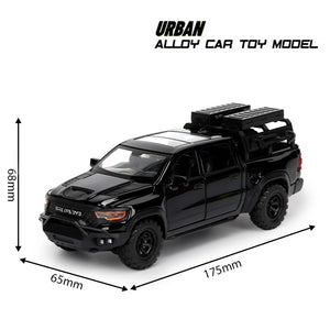 Diecast 1:32 Dodge RAM 1000 TRX Mammoth Pickup Alloy Model Car Toy Metal Casting Sound and Light Car Toys For Children Vehicle